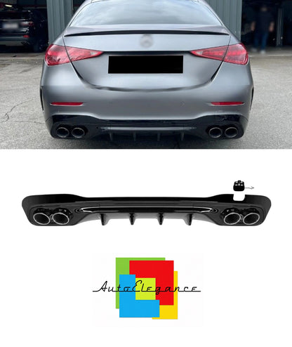 💕DIFFUSORI  MERCEDES CLASSE C W206 AMG 2021+  NERO LUCIDO 💕