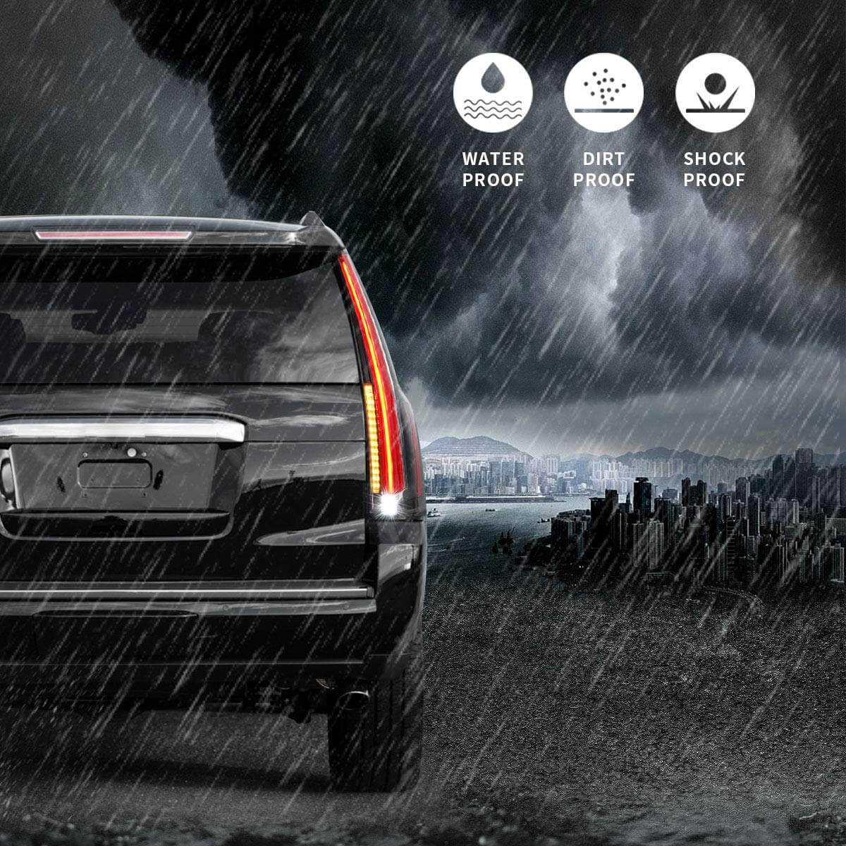 Fanali posteriori per GMC Yukon Denali XL FULL LED 2015-2019 ABS, PMMA, VETROMateriali YAB-GMC-0268