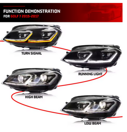 ART.5099 FARI INTERIORI VW Golf VII 2012-2017
