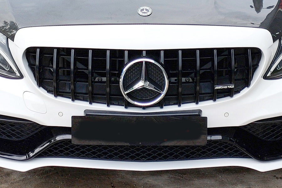 🔥GRIGLIA NERO LUCIDO adatta PER Mercedes C class W205 2015-2017🔥
