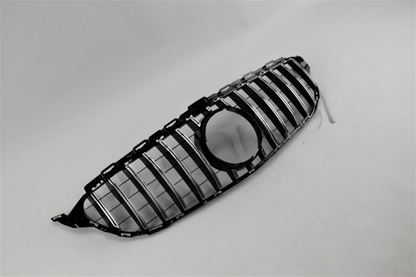 🔥GLOSSY BLACK+CHROME GRILLE suitable FOR Mercedes C class W205 2015-2018🔥 