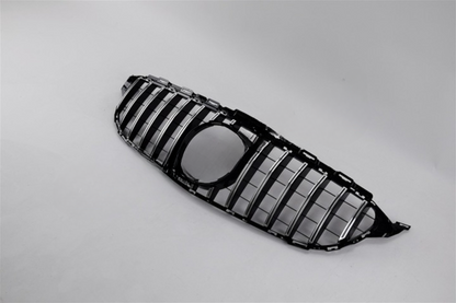 🔥GLOSSY BLACK+CHROME GRILLE suitable FOR Mercedes C class W205 2015-2018🔥 