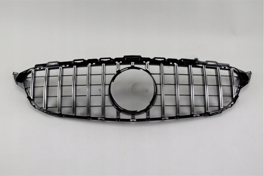 🔥GLOSSY BLACK+CHROME GRILLE suitable FOR Mercedes C class W205 2015-2018🔥 