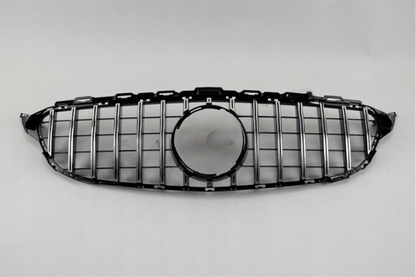 🔥GLOSSY BLACK+CHROME GRILLE suitable FOR Mercedes C class W205 2015-2018🔥 