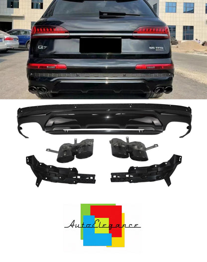 💕DIFFUSORI   ADATTO PER  AUDI Q7 4M S-LINE NERO  LUCIDO 💕