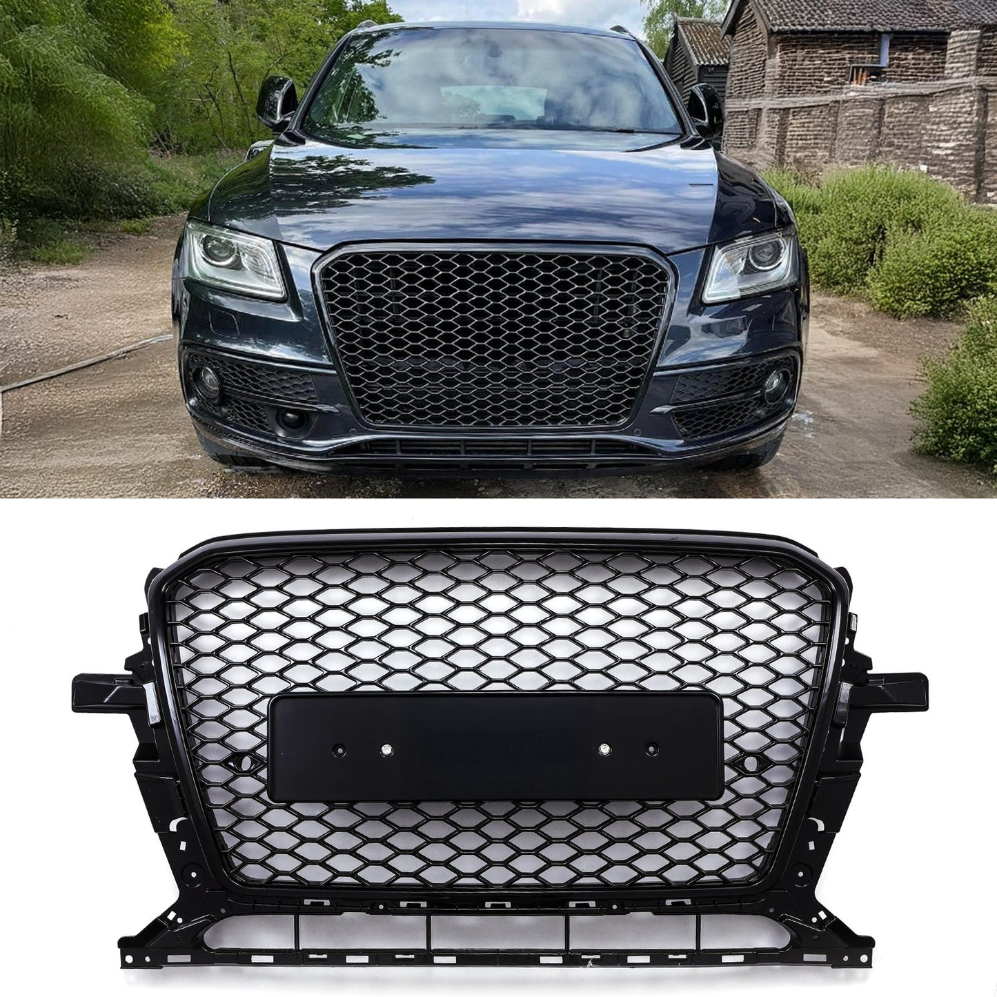 💫ART.3936 Griglia Radiatore per Audi Q5 8R SQ5 13-16 (Nero Lucido)💫