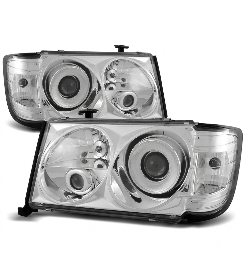 💕 Fari Anteriori Adatto per Mercedes W124 85-93 Cromati 💕