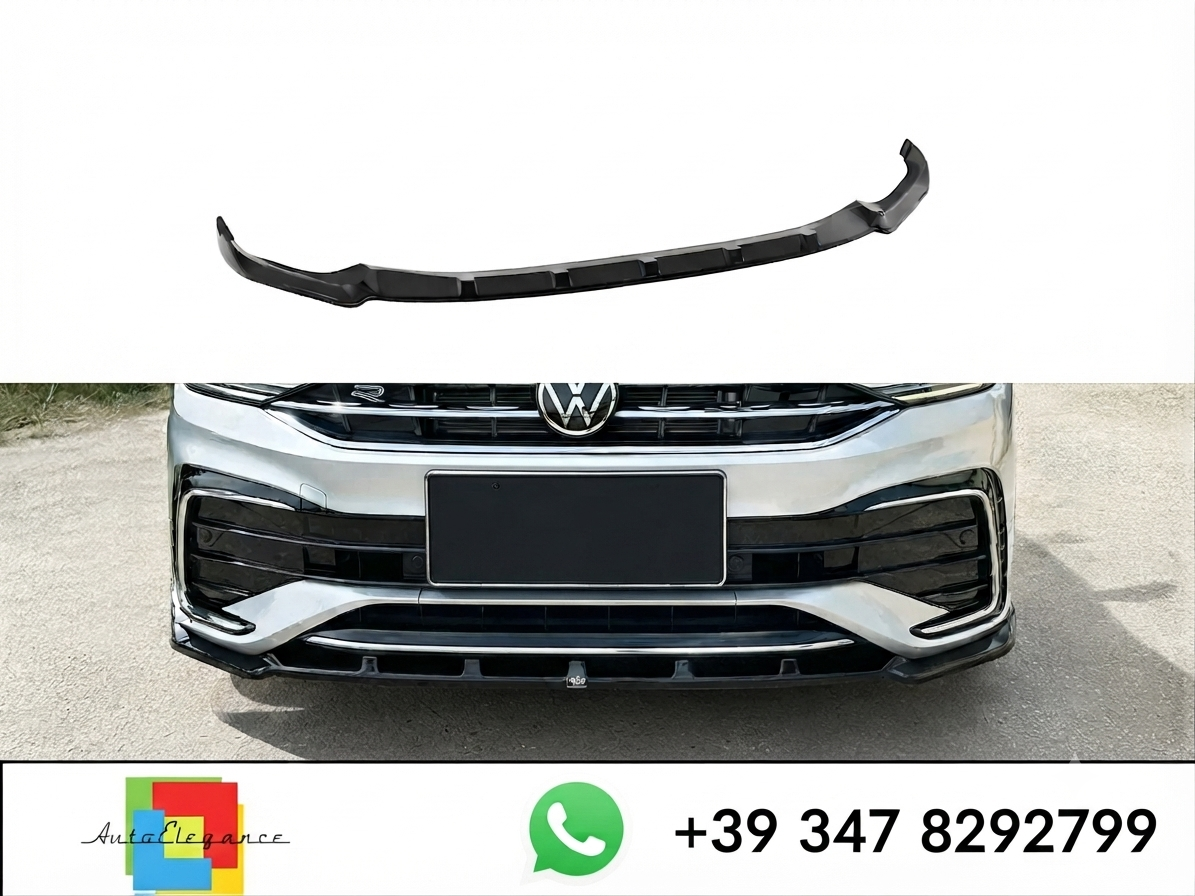 💕Splitter ANTERIORE Volkswagen Tiguan R /R-Line Mk2 Facelift Nero LUCIDO💕