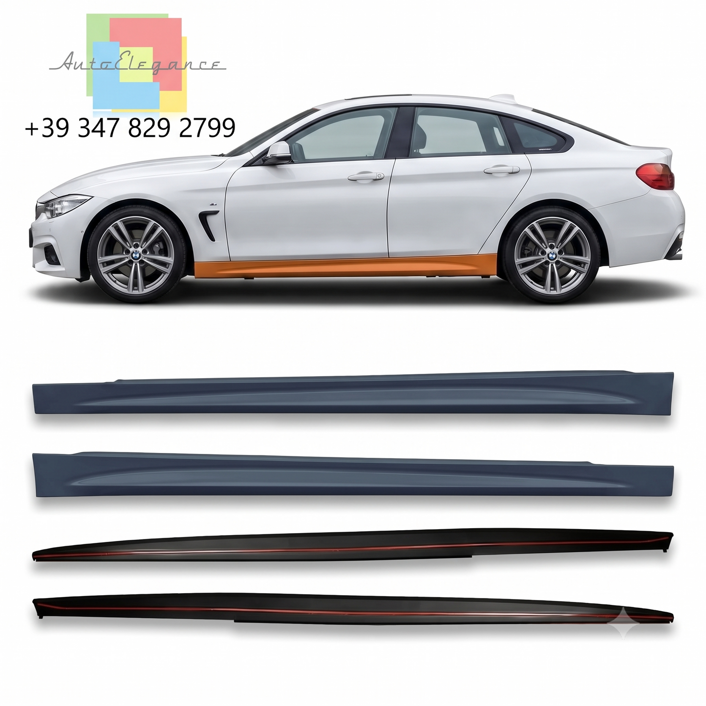 SPLITTER SUITABLE FOR VW GOLF 8 GTI GTD RLINE LOOK GLOSSY BLACK SPORTY DESIGN 