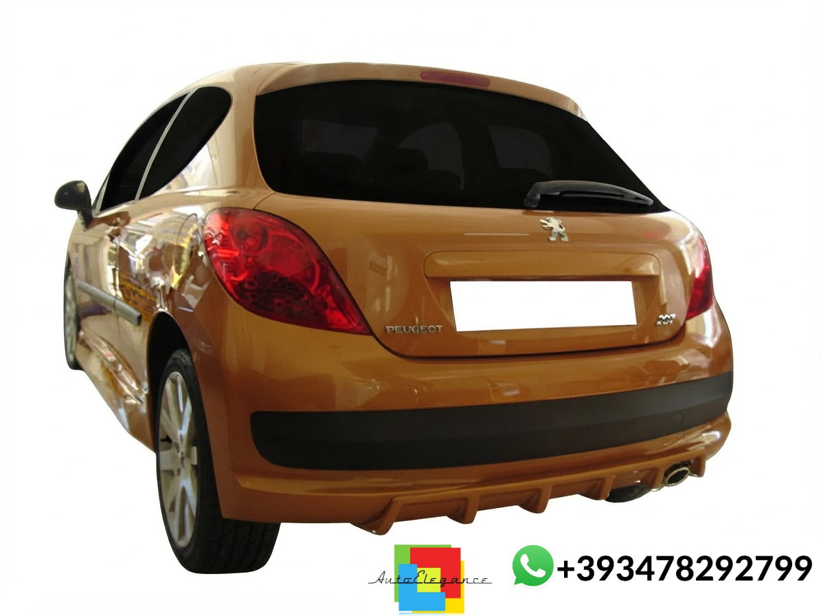💕DIFFUSORE POSTERIORE Peugeot 207 Nero Lucido 💕