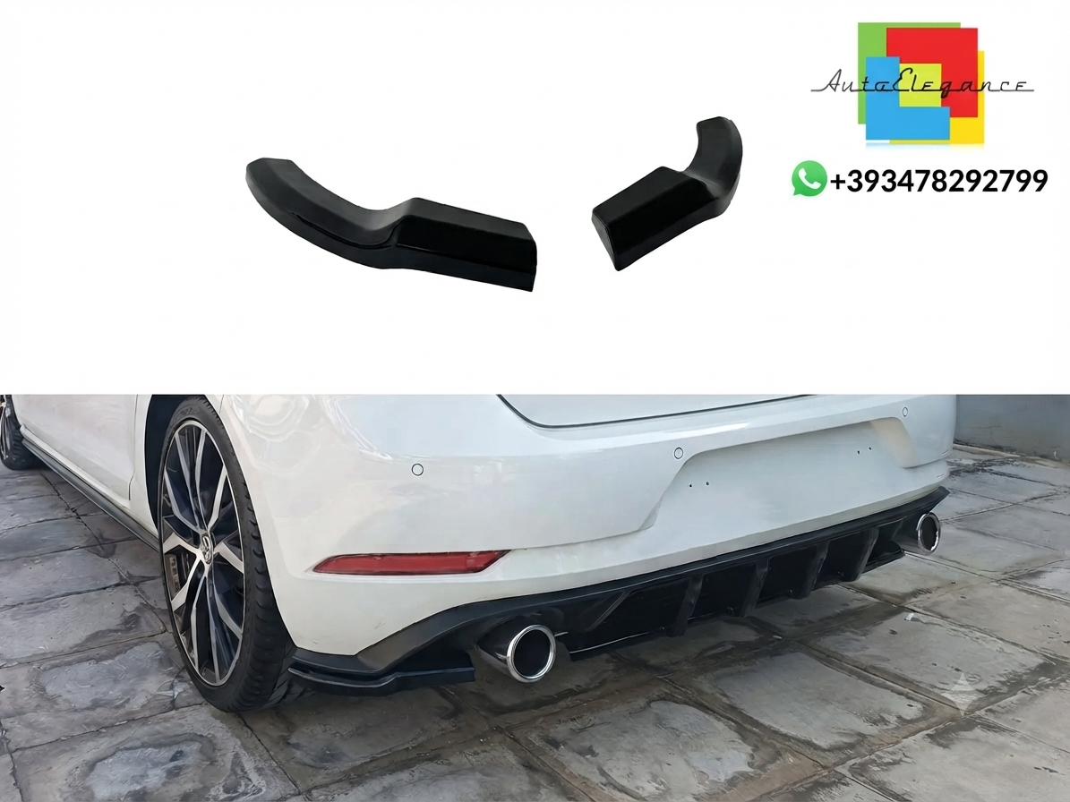 💕SPLITTER FLAP POSTERIORE Volkswagen Golf Mk7 Facelift GTI NERO LUCIDO💕