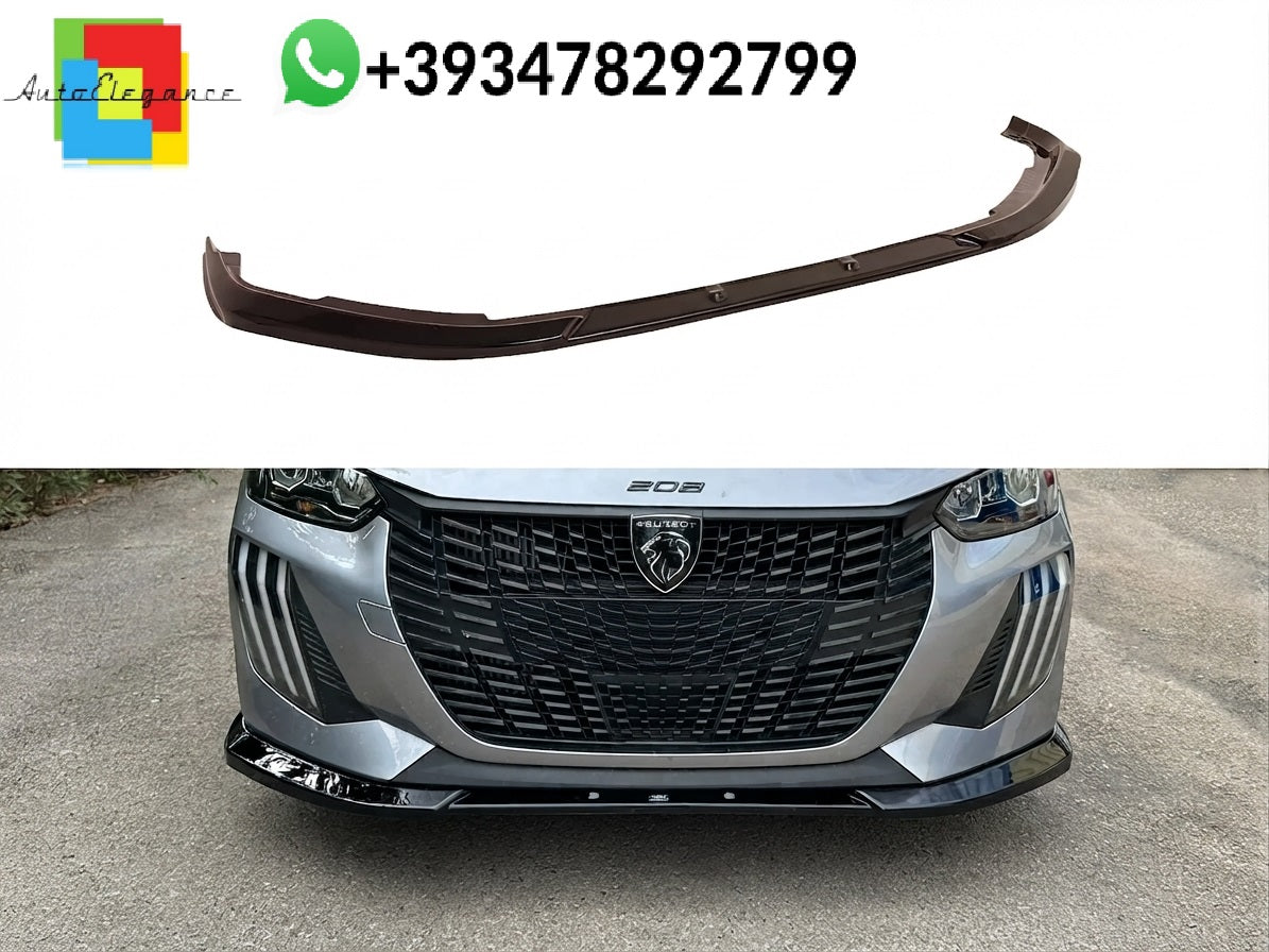 💕Splitter ANTERIORE Peugeot 208 Mk2 Facelift Nero Lucido💕