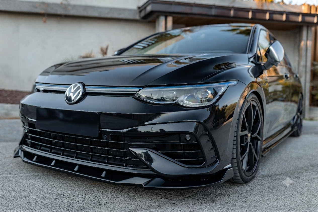 💕SPLITTER ANTERIORE VW Golf Mk8 R (2020–2024) Nero Lucido💕