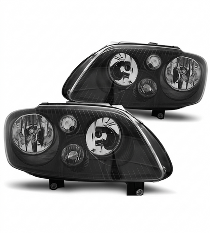 💕 Fari Anteriori Adatto per VW Touran 02-06 / Caddy 02-06 Neri 💕