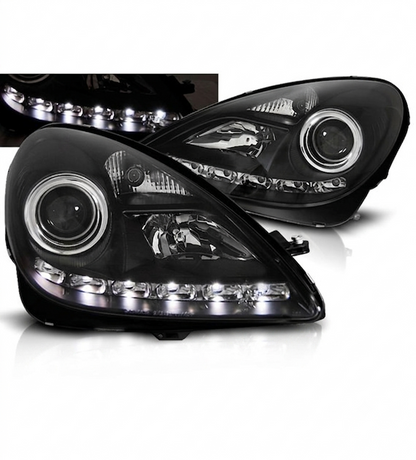 💕 Fari Anteriori Adatto per Mercedes R171 SLK 04-11 Xenon LED Daylight Neri 💕