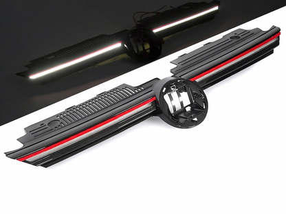 💕 Griglia Anteriore Adatto per VW Golf VIII 19-24 Sport LED Nero Lucido 💕
