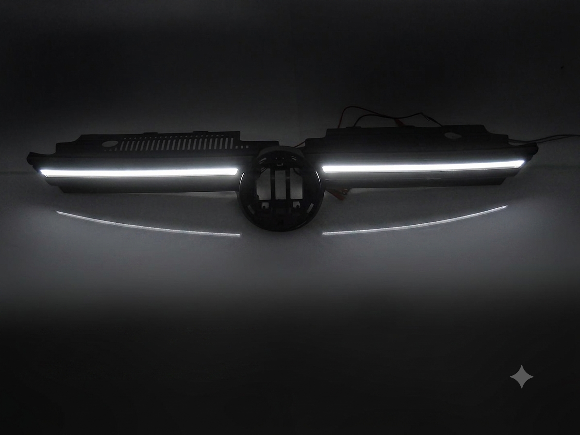 💕 Griglia Anteriore Adatto per VW Golf VIII 19-24 Sport LED Nero Lucido 💕