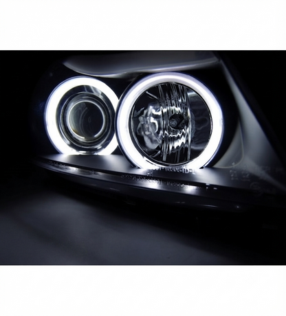 💕 Fari Anteriori Adatto per BMW E90 E91 05-08 Angel Eyes CCFL Neri 💕
