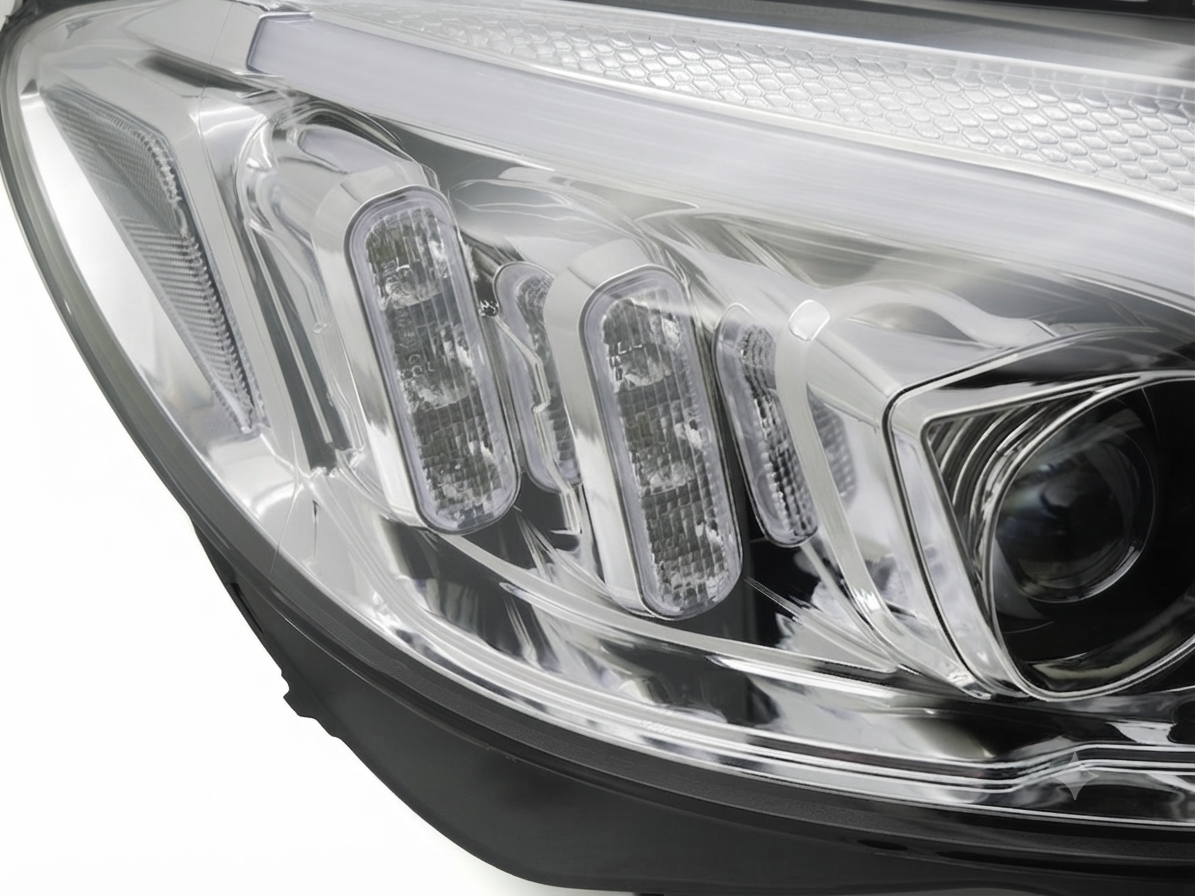 💕 Fari Anteriori Adatto per MERCEDES W205 14-18 Tube LED Dinamici Cromati 💕