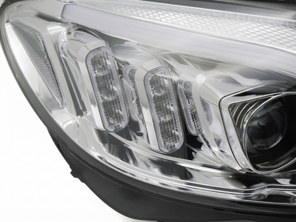 💕 Fari Anteriori Adatto per MERCEDES W205 14-18 Tube LED Dinamici Cromati 💕