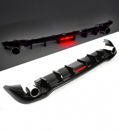 💕 Diffusore Posteriore Adatto per VW Golf VIII 19-24 Sport LED Twin Outlet 💕