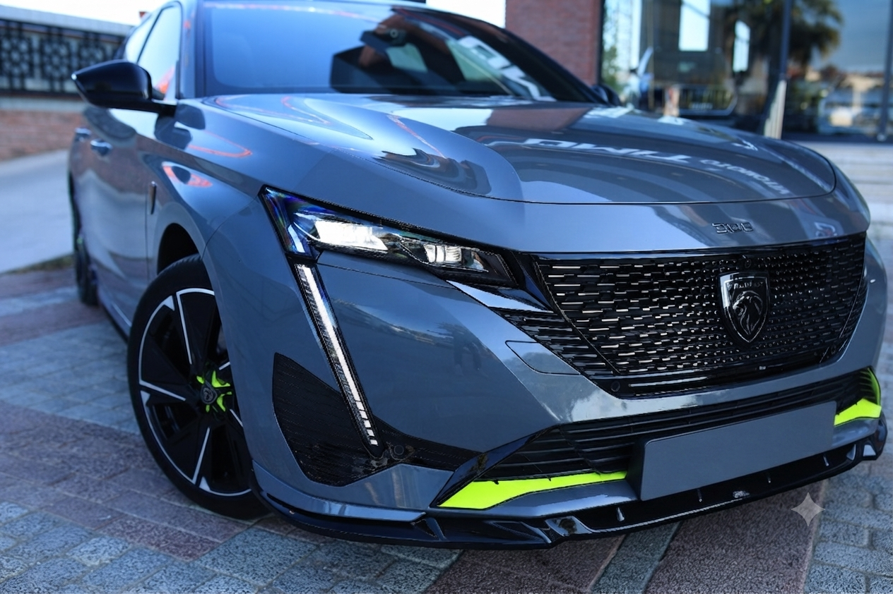 💕SPLITTER ANTERIORE Peugeot 308 GT Mk3 Hatchback & SW (2021+) Nero Lucido💕