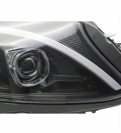 💕 Fari Anteriori Adatto per MERCEDES W205 14-18 Tube LED Dinamici Neri 💕