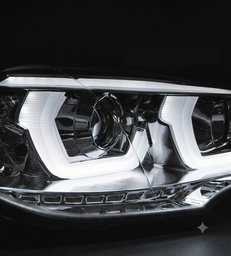 💕 Fari Anteriori Adatto per BMW X5 E70 07-13 Tube Light DRL Cromati 💕