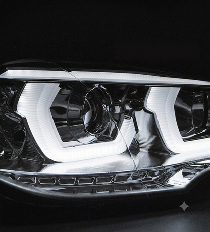 💕 Fari Anteriori Adatto per BMW X5 E70 07-13 Tube Light DRL Cromati 💕