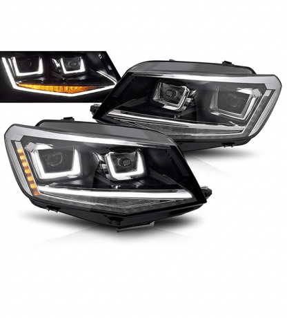 💕 Fari Anteriori Adatto per VW Caddy 15-20 Full LED Seq DRL 💕