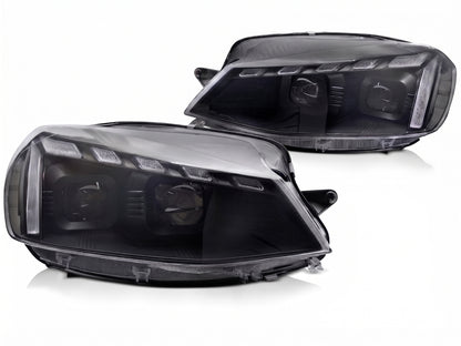 💕 Fari Anteriori Adatto per VW Golf 7 17-19 LED DRL Sequenziali Neri 💕