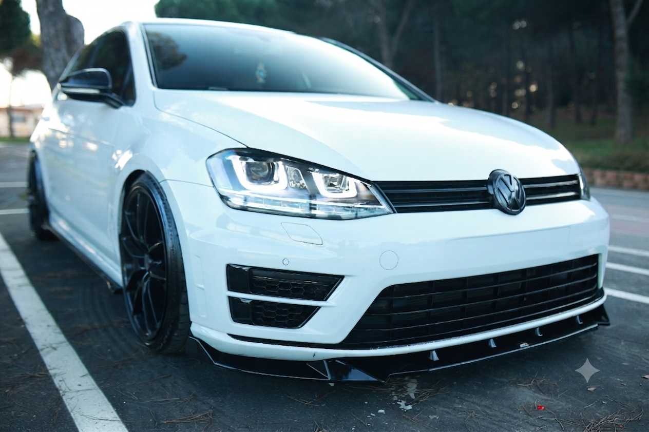 💕SPLITTER ANTERIORE VW Golf Mk7 R (2013–2016) Nero Lucido💕