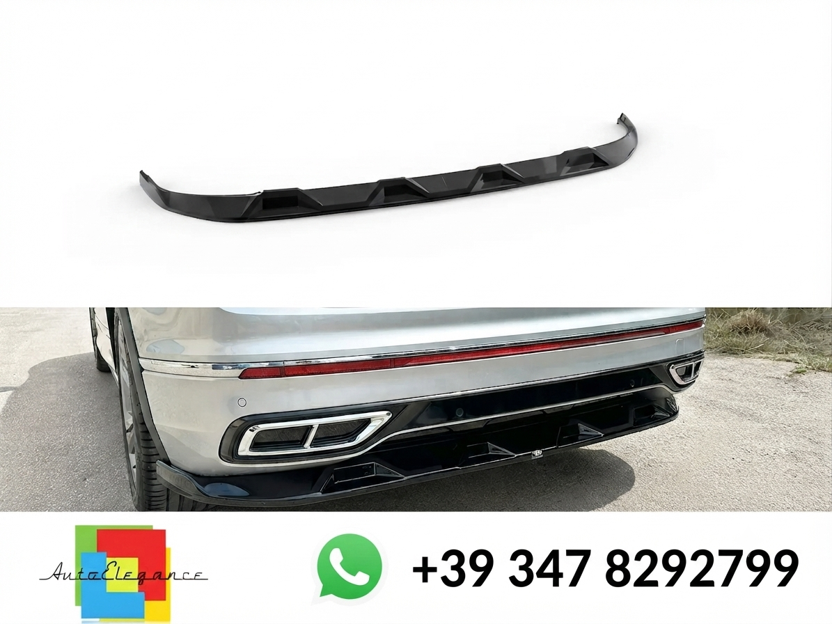 💕Splitter POSTERIORE Volkswagen Tiguan R-Line Mk2 Facelift Nero LUCIDO💕