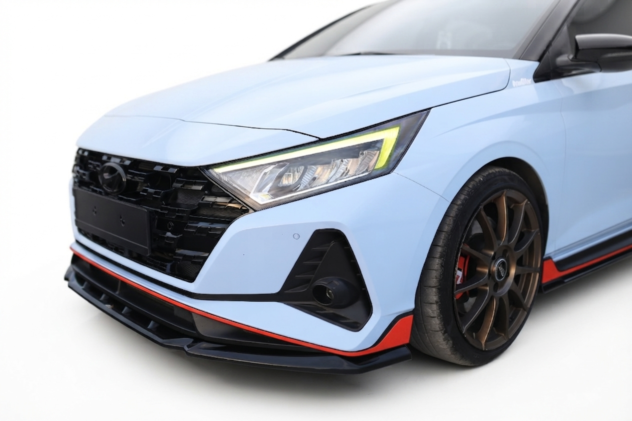 💕 Splitter Anteriore Adatto per Hyundai i20 N Mk3 2020-2024 Nero Lucido 💕