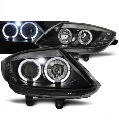 💕 Fari Anteriori Adatto per BMW Z4 E85 E86 02-08 Angel Eyes Neri 💕