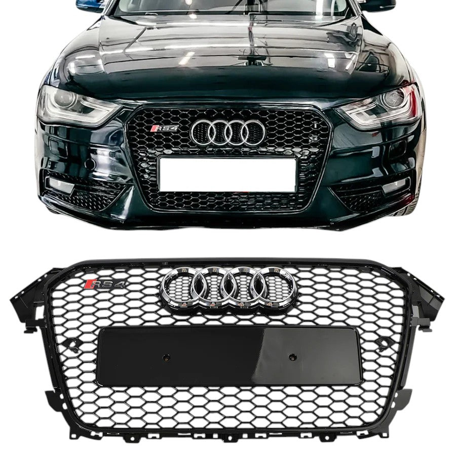 💫ART.3923 Griglia Radiatore Audi A4 B8.5 S-line S4 2013-15 (Nero Lucido)💫