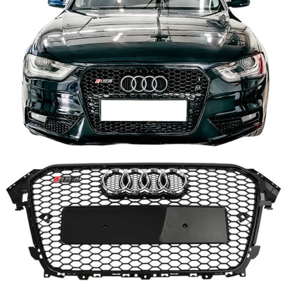 💫ART.3923 Griglia Radiatore Audi A4 B8.5 S-line S4 2013-15 (Nero Lucido)💫