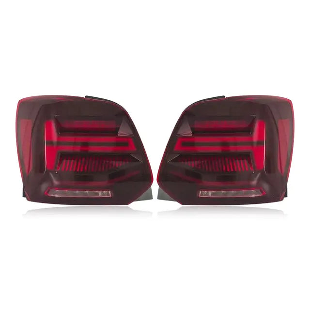 💎TAIL LIGHTS SUITABLE FOR VW Polo MK5 6C 6R 2010-2018 BLACK RED💎
