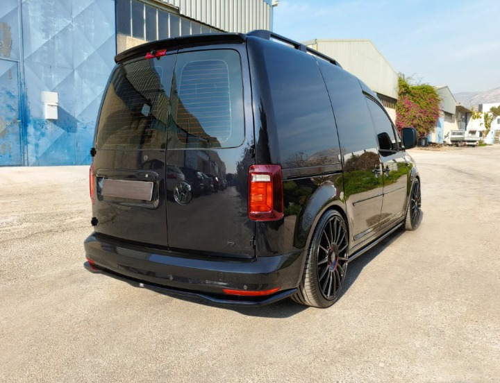 💕ART.9707 SPLITTER POSTERIORI Volkswagen Caddy Mk4 NERO LUCIDO 💕
