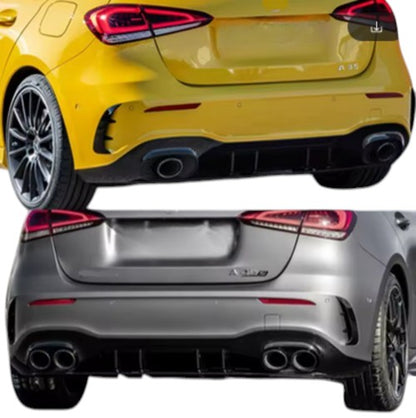 💕ART. 0363 COPPIA FLAP POSTERIORI MERCEDES CLASSE A W177 AMG  NERO  LUCIDO💕