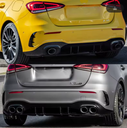 💕ART. 0363 COPPIA FLAP POSTERIORI MERCEDES CLASSE A W177 AMG  NERO  LUCIDO💕