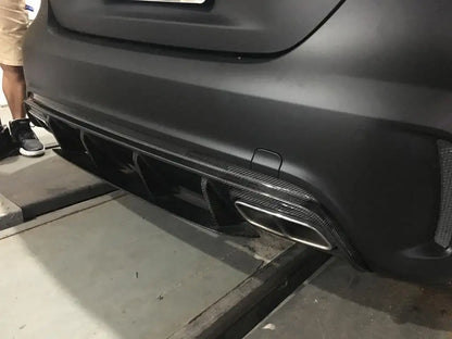 Rear Bumper Diffuser A45 AMG Facelift Look for Mercedes A-Class (W176) (2012-2018) AMG-Line Bumper Gloss Black