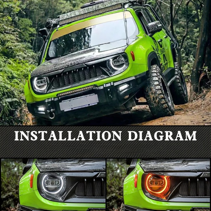 💫ART.3866 (2) pezzi Lampade LED per Jeep Renegade 2016-2020💫