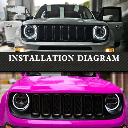 💫ART.3866 (2) pezzi Lampade LED per Jeep Renegade 2016-2020💫