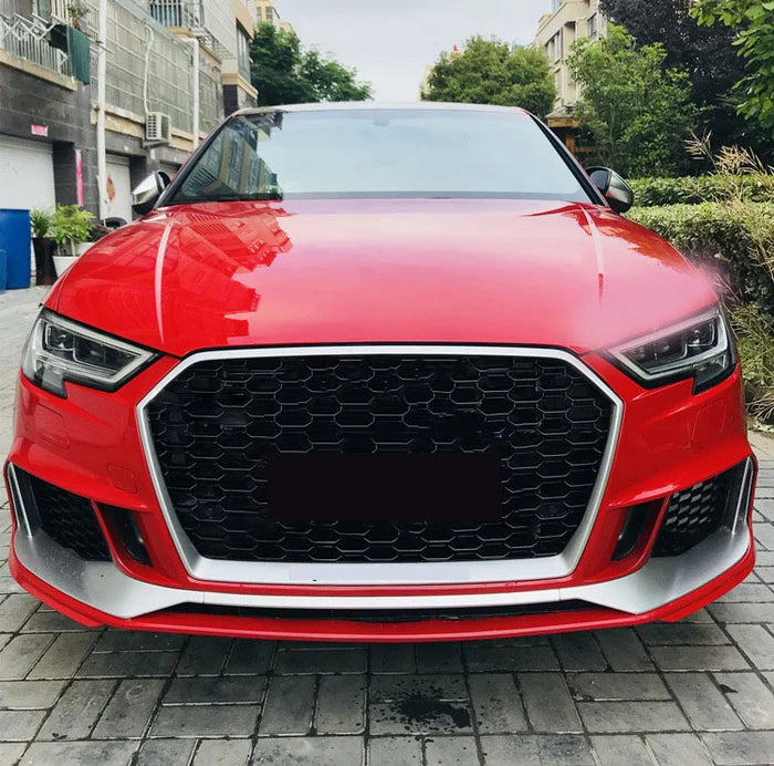 💫ART.6011 GRIGLIA SPORTIVA CROMATA NERA per AUDI A3 (8V) 2017-2020💫