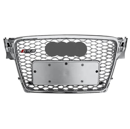 🔥GRIGLIA ANTERIORE PER AUDI A4 B8 08-12 LOOK RS4 SATINATA BORDO CROMATO🔥