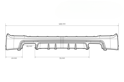 Diffusori posteriore per BMW 2er (F22 / F23) Pacchetto M