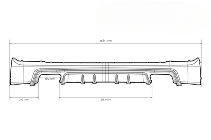 Diffusori posteriore per BMW 2er (F22 / F23) Pacchetto M
