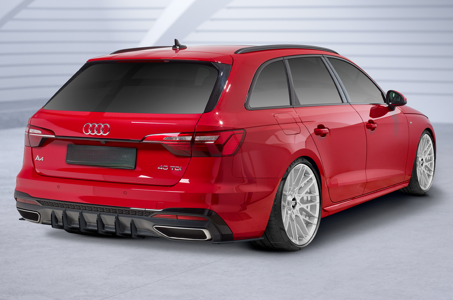 Racing Rear Diffuser suitable for Audi A4 B9 (8W) Avant S-Line