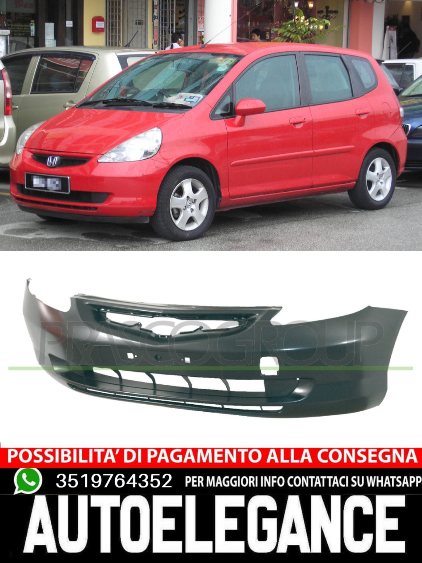 Paraurti Prasco Anteriore per HONDA JAZZ II NO PRIMER  71101SAA000ZB